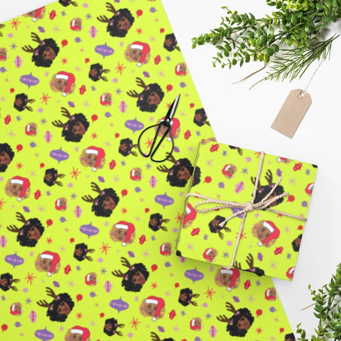 Black Girl Magic Christmas Wrapping Paper